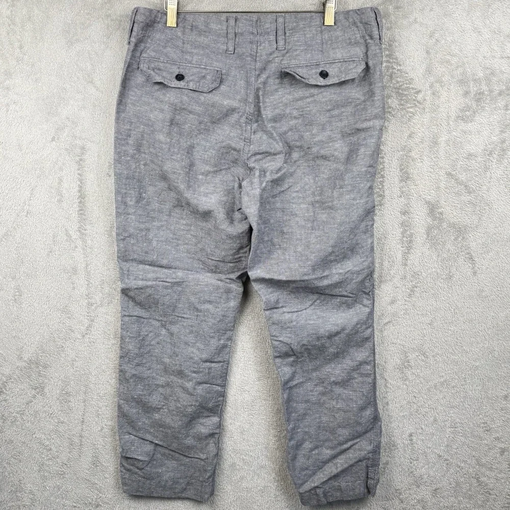 Banana Republic Linen Blend Pants Mens 34x30 Gray Modern Career Pockets Work